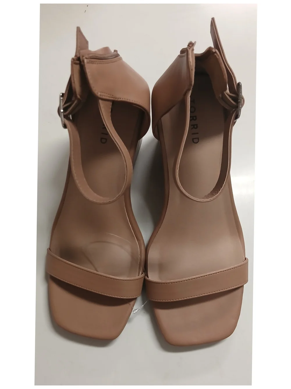 Torrid Women's Nude Tan Wedge Sandals - Ankle Strap Size 9.5